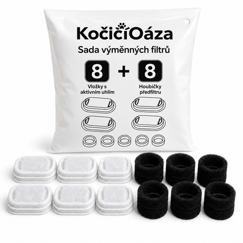Fontánka pro kočky + 4 filtry - KočičíOáza™