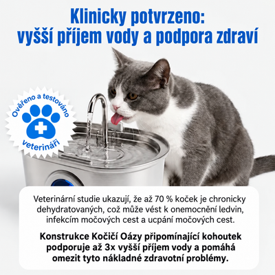 Fontánka pro kočky + 4 filtry - KočičíOáza™