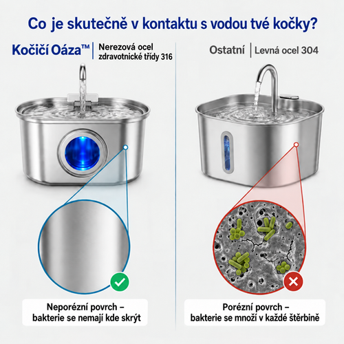 Fontánka pro kočky + 4 filtry - KočičíOáza™